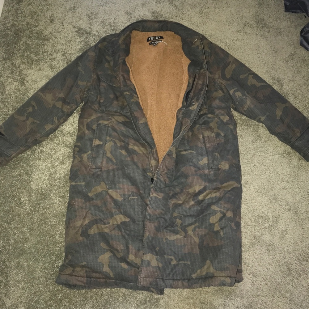 Yeezy season 1 camo trench coat
